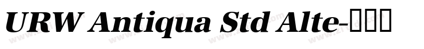 URW Antiqua Std Alte字体转换